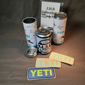 Limited Edition YETI Pop Top Stash Can, Two 12oz Can Coolers/Tumblers